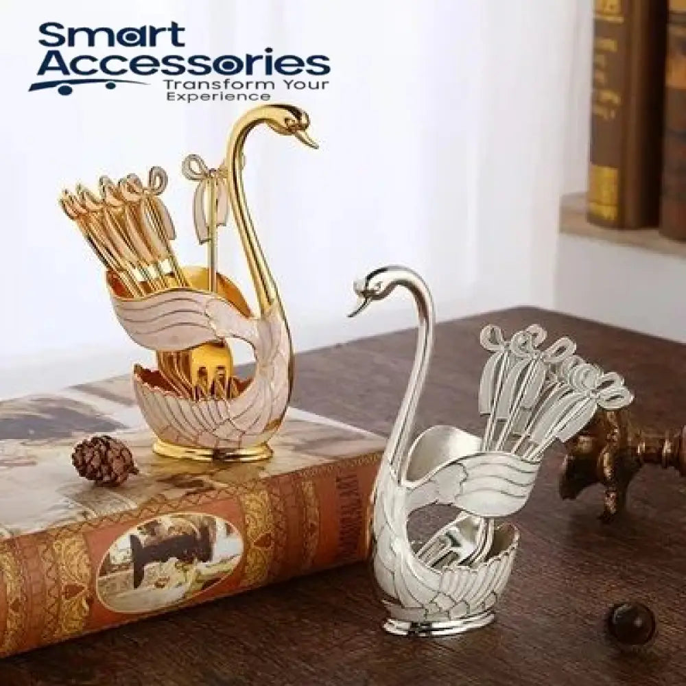 Luxury Swan Spoon Set
