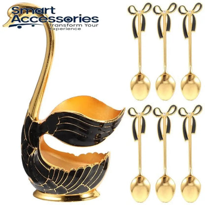 Luxury Swan Spoon Set