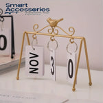 Metal Bird Office Desk Calendar