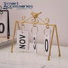 Metal Bird Office Desk Calendar