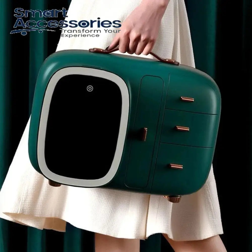 Modern Makeup Organizer Box with LED Mirror