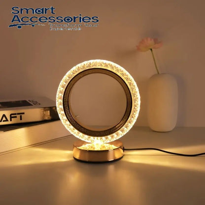 Rechargeable LED Circle Crystal Lamp