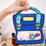 4pcs Cartoon Backpack Goodie Bags Clear Gift Candy Bags With Handle