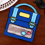 4pcs Cartoon Backpack Goodie Bags Clear Gift Candy Bags With Handle
