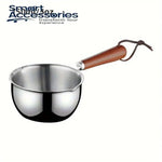 Stainless Steel Hot Oil Pot with Wooden Handle
