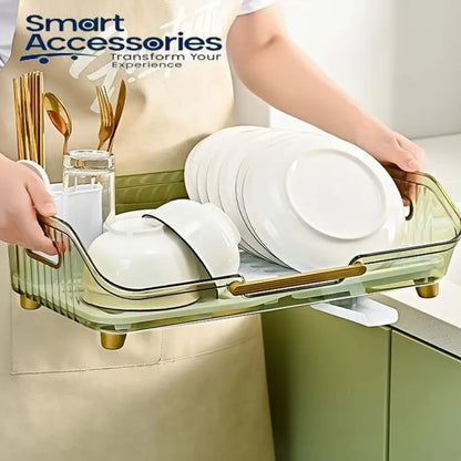 Transparent Acrylic Dish Drainer Rack