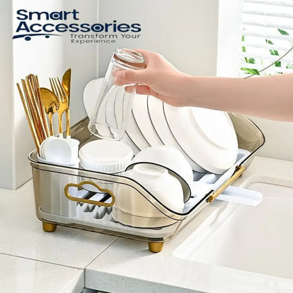 Transparent Acrylic Dish Drainer Rack