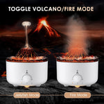 Volcano Aroma Humidifier, Flame Humidifier with Night Light Lamp